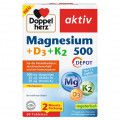 DOPPELHERZ Magnesium 500+D3+K2 Depot Tabletten